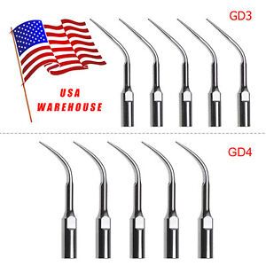 5PCS Dental Ultrasonic Piezo Scaler Tips Fit DTE SATELEC Scalling GD3 GD4