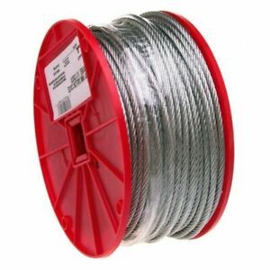 3/16&#034; x 250FT Roll Galvanized Aircraft Steel Rope Cable 7000627