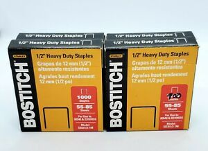 Staples Bostitch Heavy Duty Chisel Pt. 1/2&#034; 1000 staples x 3 + 1box w/900pcs