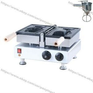 Commercial Nonstick Electric Big Mouth Fish Waffle Taiyaki Machine Maker Baker