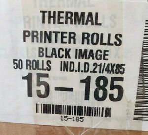 THERMAL PRINTING PAPER 39 NEW ROLLS BLACK IMAGE IND.I.D 2.25&#034; X 85&#039; - 15-185
