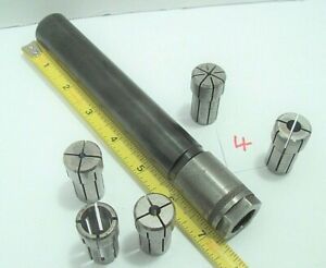 DA100 COLLET EXTENSION W/5 COLLETS 1&#034; DIA SHANK DA 100 KENNAMETAL OR OTHER LOT#4