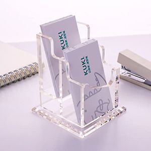 SANRUI Acrylic Business Card Holder for Desk Clear Business Card Organizer 2