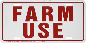 HY-KO 361951 Farm Use Id Tag White/Red, 6(h) x 12(w) -Inches
