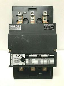 ASCO F920301009C10E 920 REMOTE CONTROL SWITCH 100A 480/600V 3P, 480V COIL (3C2)