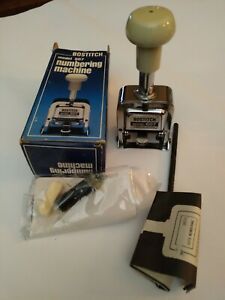 Bostitch Model 607 Numbering Machine with instructions &amp; ink pad