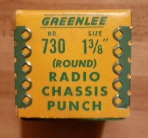 Vintage  Greenlee No. 730 -1 3/8&#034; Round Radio Chassis Punch