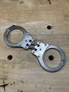 Peerless 4801 Model 801N Nickel Police Standard Hinged Steel Handcuffs - No Key
