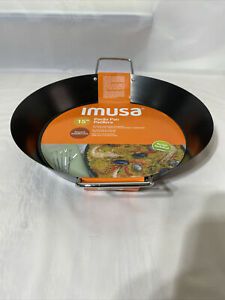 IMUSA CAR-52022 Nonstick Paella Pan with Metal Handles Black Over 12 Inches