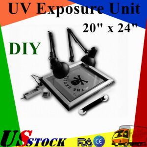 US UV Exposure Unit 20&#034;x24&#034; Screen Printing Plate Making Silk Screening 52W 110V