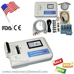 3 Channel 12 leads EKG machine +software Electrocardiograph ECG300G EKG Monitor