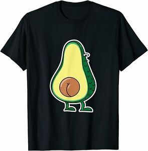 NEW LIMITED Funny Avocado Seed Butt View T-Shirt S-3XL