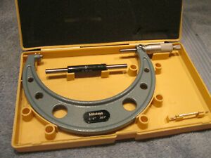 Mitutoyo Micrometer,5-6&#034; 0.001&#034; Ratchet 103-182 No engravings Machinist Tools