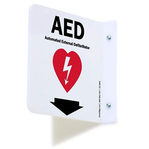 SmartSign &#034;AED&#034; Projecting Sign | 6&#034; x 6&#034; Acrylic