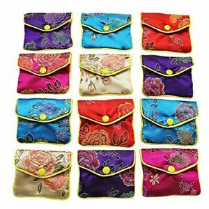 MorTime Jewellery Jewelry Silk Purse Pouch Gift Bags Multiple Colors Pack of ...