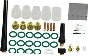 TIG Gas Lens Collet Body 45V43 13N23 ( 3/32&#034; &amp; 2.4mm ) Pyrex Assorted Kit 33pcs