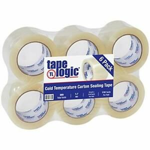 Tape Logic 3 Inch x 110 Yards Clear Cold Temperature Packing Tape 1.7 Mil Thi...
