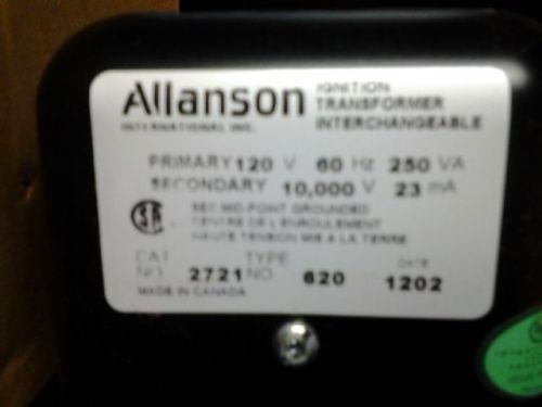 Allanson ignition transformer cat 2721 type 620 wayne model e new in box! for sale