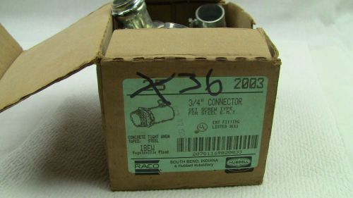 Lot of 36 hubbell raco 3/4&#034; connector set screw type conduit fittings 2003 for sale