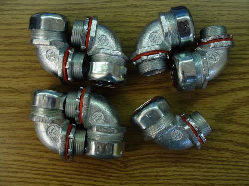 Lot of 7 Thomas &amp; Betts LT 3/4&#034; 90 DEGREE FLEX CONDUIT CONNECTOR