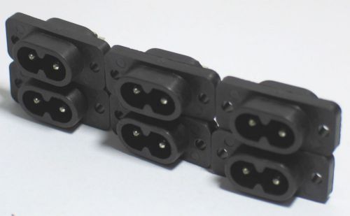 Lot (6) outlet 250v connector schurter snap in mounting type spc 4636 mil-spec for sale