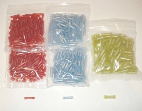 500 ASSORTED BUTT CONNECTORS NYLON CRIMP STYLE ELECTRICAL WIRE TERMINALS 22-10