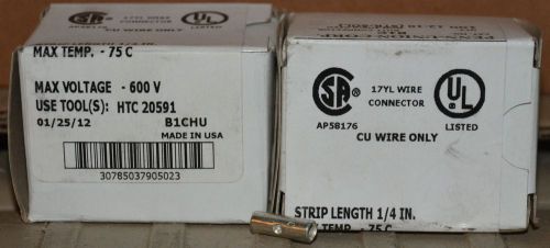 300 Butt Connectors B1CHU - 10 to 12 Gauge Wire NOS