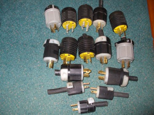 Lot of 15 pass &amp; seymour, hubbell, leviton, arrow hart twist lock connectors for sale
