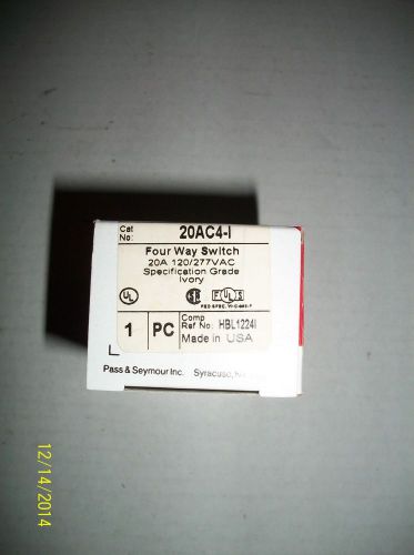 Pass &amp; Seymour 20AC4-I Four Way AC Switch Ivory