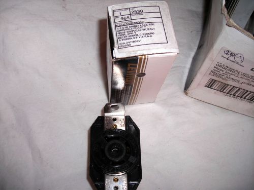 Leviton twist turn locking receptacle outlet nema l23-20r 20a 347/600v 2530-965 for sale