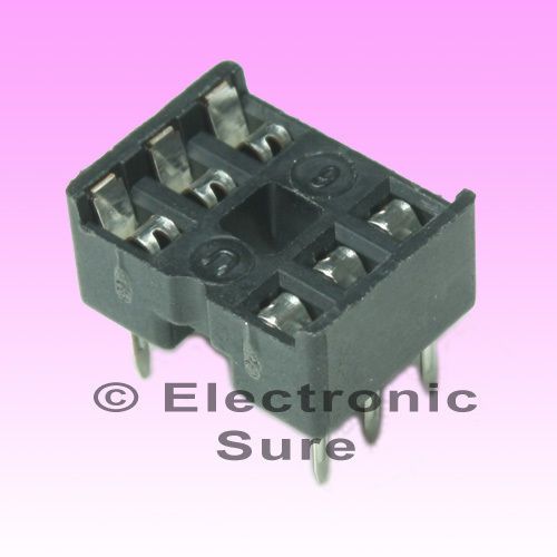 20 x 6 pin dip ic socket solder type 2.54mm dip-6 for sale