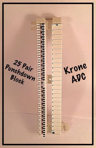 1 New ADC Krone 66391003-01      25 Pair Disconnect Terminal Punchdown Block