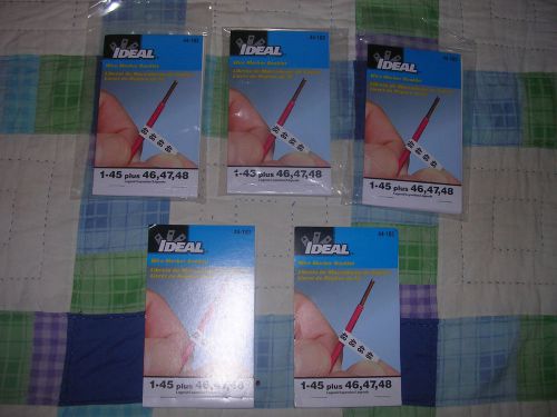 5 ideal brand 44-103 wire marker booklet number stickers lot 1-45 plus 46,47,48 for sale