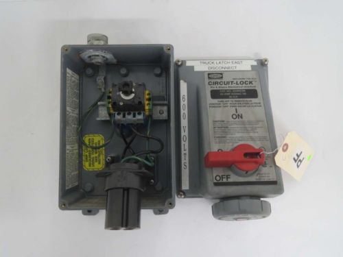Hubbell 430mi5w mechanical interlock 20hp 30a 600v-ac receptacle switch b440339 for sale
