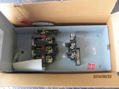 General electric 100 amp 240 volt rain tight fuses switch new for sale