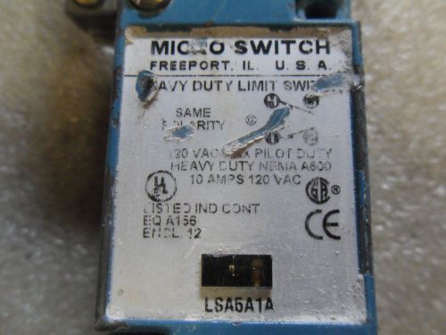 (V23-1) 1 USED MICRO SWITCH LSA5A1A HEAVY DUTY LIMIT SWITCH