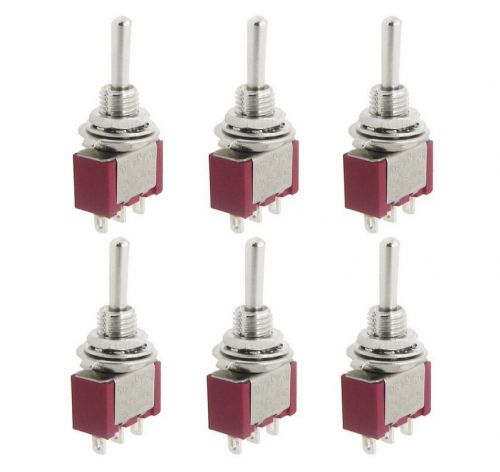6 Pcs SPDT ON/OFF/ON 3 Position Momentary Toggle Switch