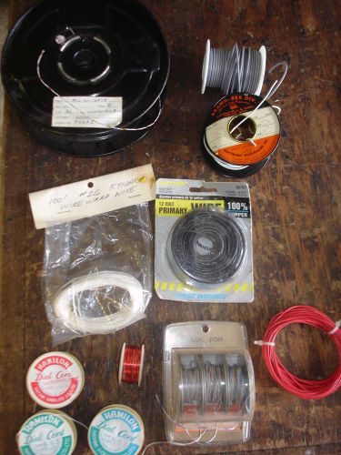Huge lot mixed wire - dial cord - wire wrap - hook up - insulation wire etc for sale