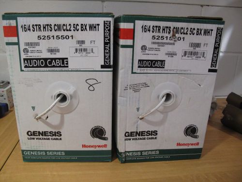 370ft honeywell genesis 52505501 16/2 str hts cm/cl2 5c white audio cable for sale