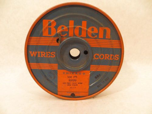 Black belden 8899 5kv 5000v 18 awg test lead wire 100&#039; spool for sale
