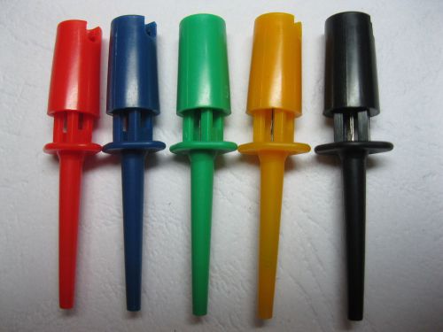 100 pcs small test clip for multimeter lead wire kit repair tool 5 color for sale