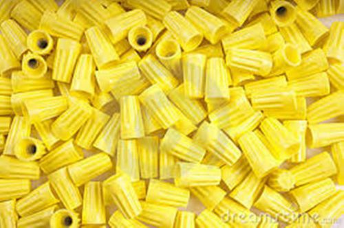 Wire clamps, yellow, 1,800 pieces just 2 cents each,,and.. free shipping for sale