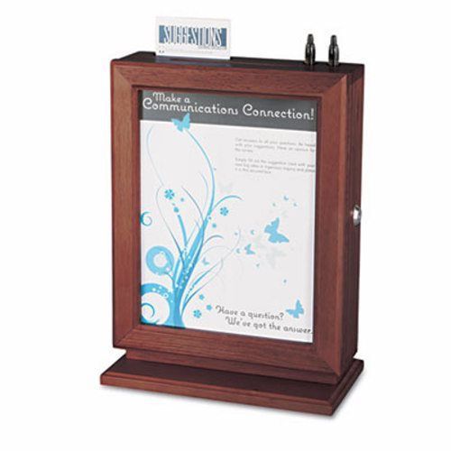 Safco customizable wood suggestion box, mahogany (saf4236mh) for sale