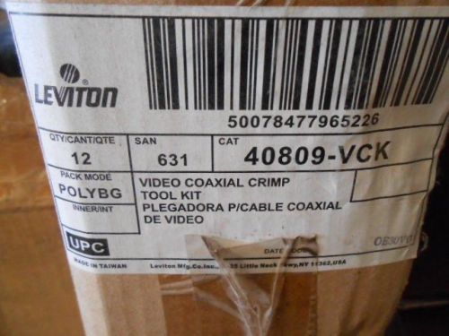 Leviton video coaxial crimp tool kits - 1 case of 12 items for sale