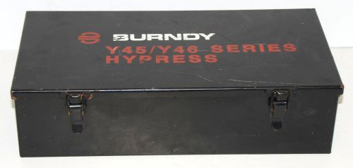 Burndy hypress y45/y46 hydraulic crimper 9,500 - 10,000 psi with lots of dies for sale