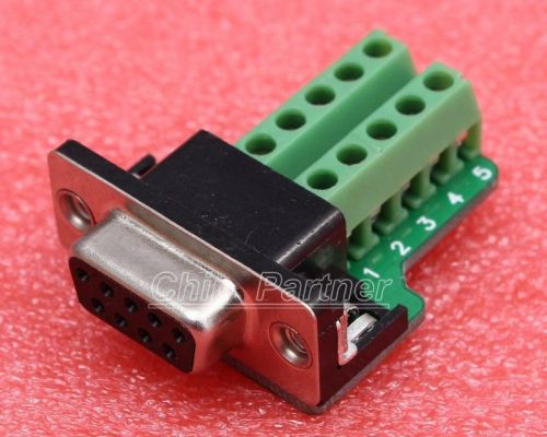 9pin female adapter db9-m9 db9 teeth type connector terminal module rs232 for sale