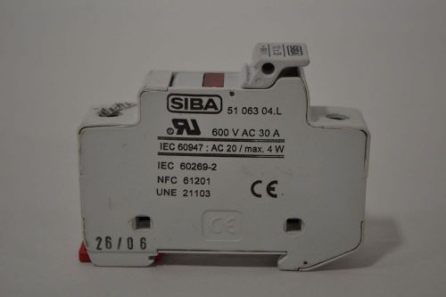 New siba 51 063 04.l 30a amp 1p 600v-ac fuse holder d322850 for sale