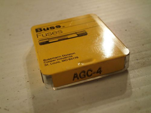 1 pack of 5 fuses: buss agc - 4 for sale
