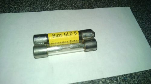 x1 - Bussmann Cooper GLD6 GLD-6 GLD 6 Amp 125V 6A Non-Time Delay Pin Indicating