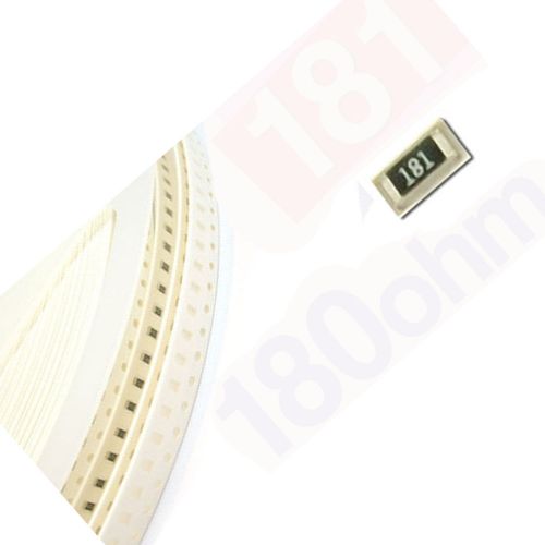 200 x SMD SMT 0805 Chip Resistors Surface Mount 180R 180ohm 181 +/-5% RoHs